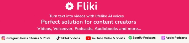 AD - Use this amazing website Fliki to turn text into video