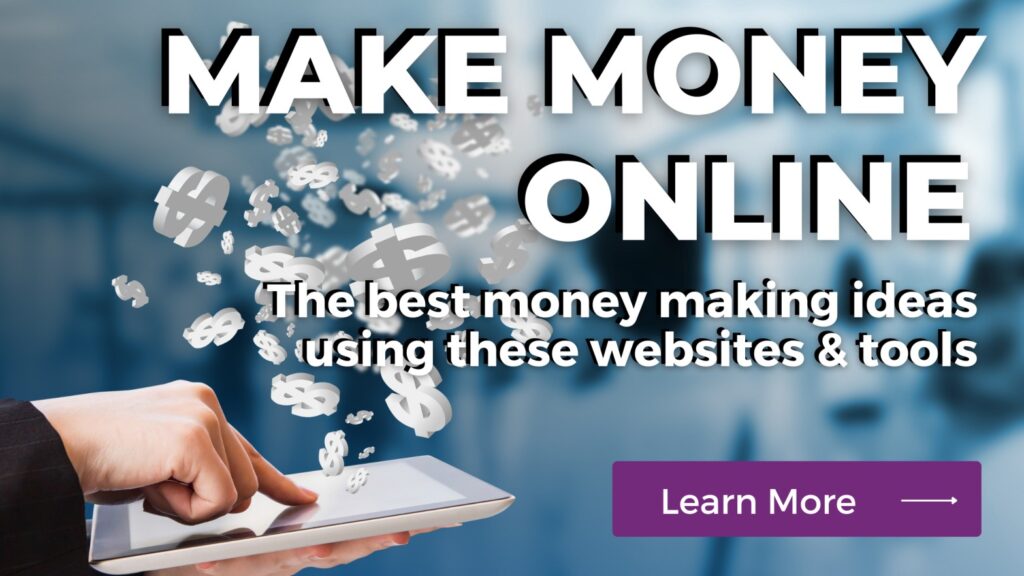 Home page leading to make money page