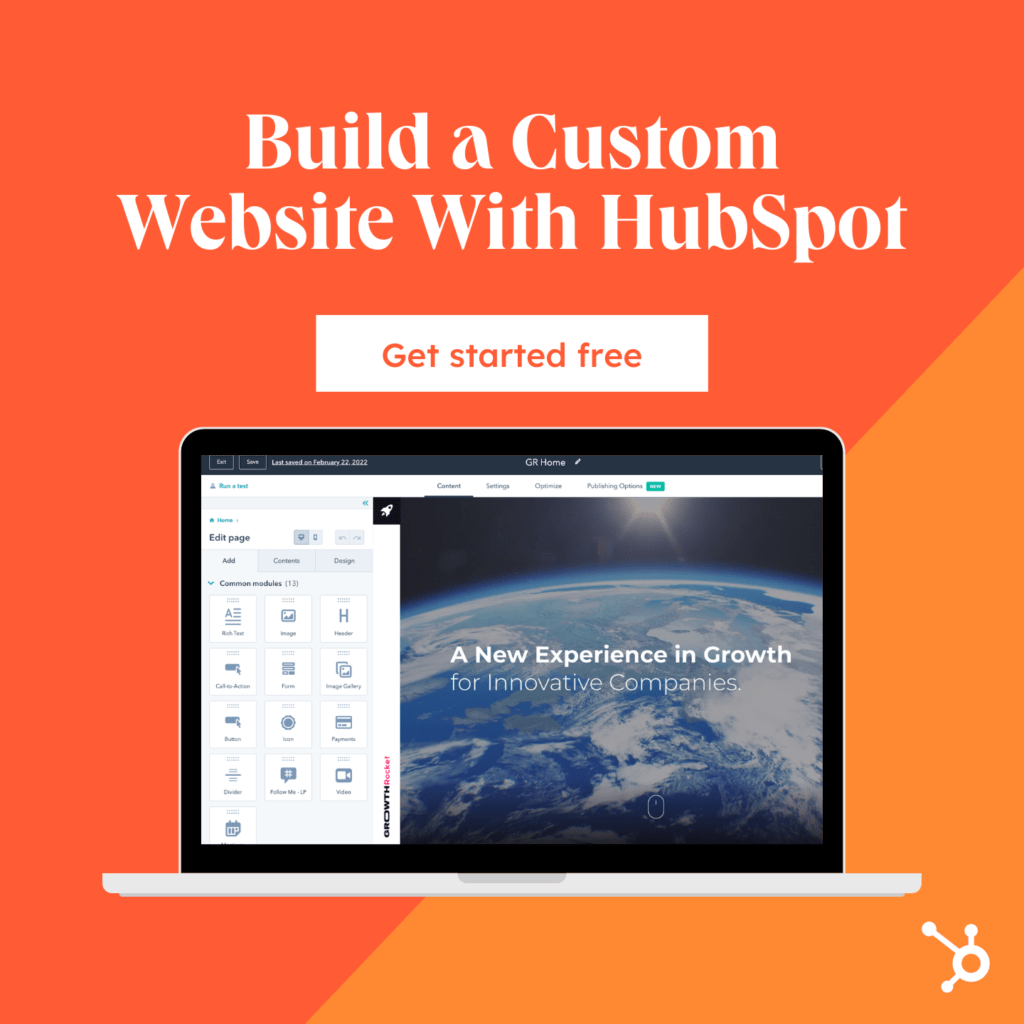 build a custom website with Hubspot