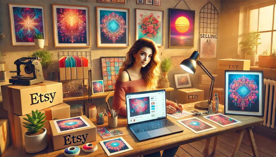 Sell AI Art on Etsy to make money online in 2025