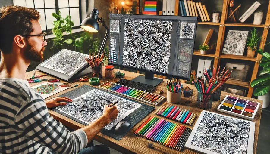 Create Adult Colouring Books